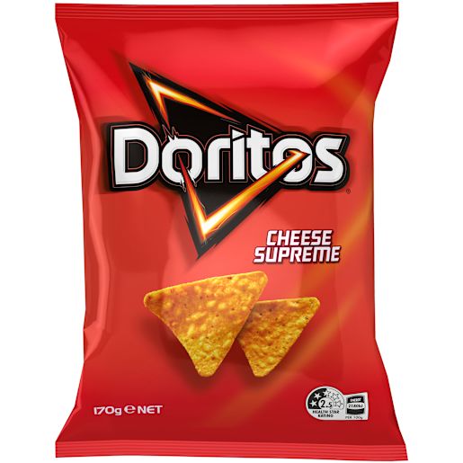 DORITOS CHEESE SUPREME CORN CHIPS 170GM