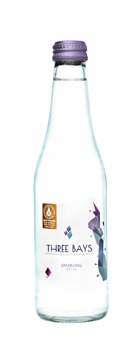 THREE BAYS SPARKLING NATURAL MINERAL WATER 300ML x 24