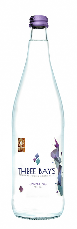 THREE BAYS SPARKLING NATURAL MINERAL WATER 750ML x 12