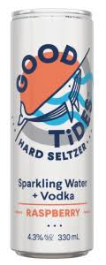Good Tides Hard Seltzer Raspberry 330mL x 24