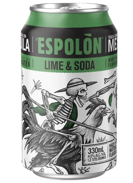 Espolon Tequila Lime & Soda 330ml x24