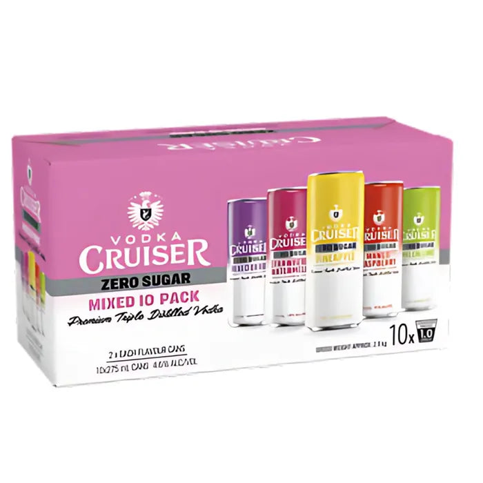 Cruiser Zero Sugar Mixed 275ml Can 10PK x3 — Barrel House Distribution