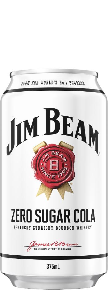 Jim Beam White & Zero Cola Cans 375mL Case