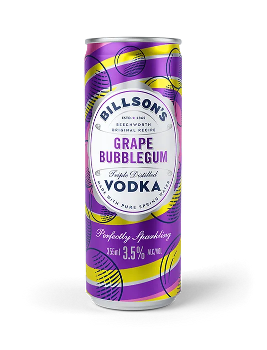 Billsons Vodka Bubblegum Grape 24 x 355mL