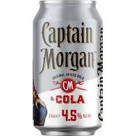 Captain Morgan & Cola Cans 4.5% 375ml x 24