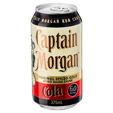 Captain Morgan & Cola Cans 6% 375ml x 24
