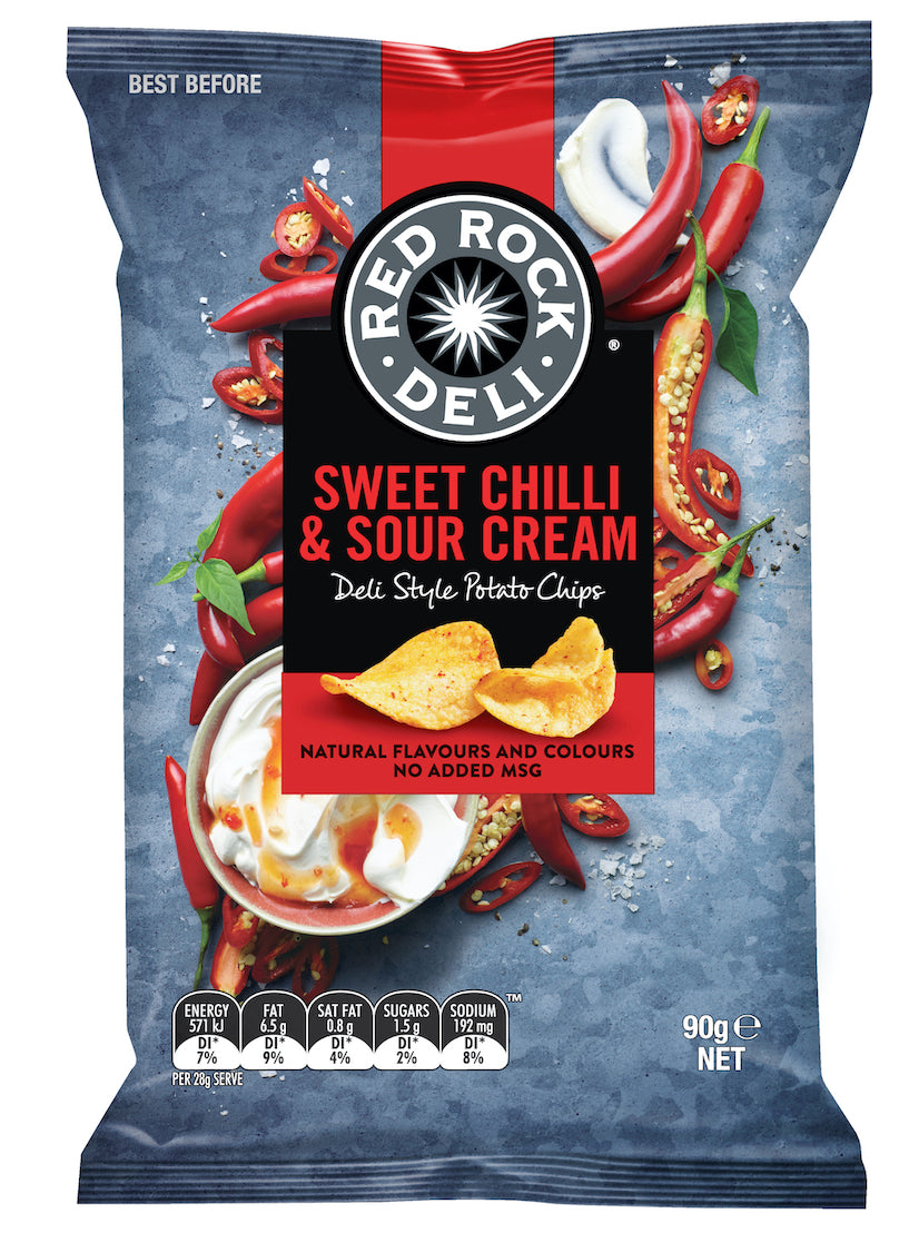 Red Rock Sweet Chilli & Sour Cream Carton 90g x 12