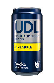 UDL Vodka Pineapple Can 24 x 375mL