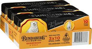 Bundaberg OP & Cola Cans 375ml x 10 x 3