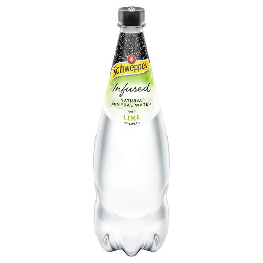 Schweppes Lime Mineral Water 1.1L x 12