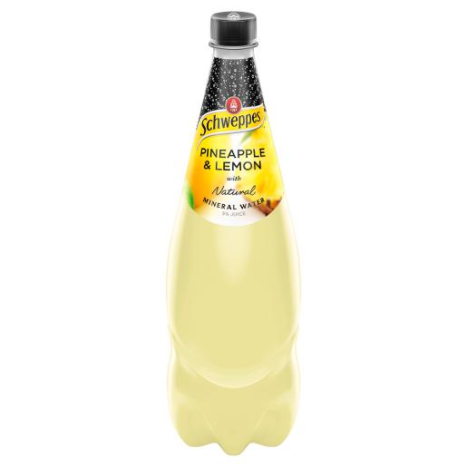 Schweppes Pineapple & Lemon Mineral Water 1.1L x 12